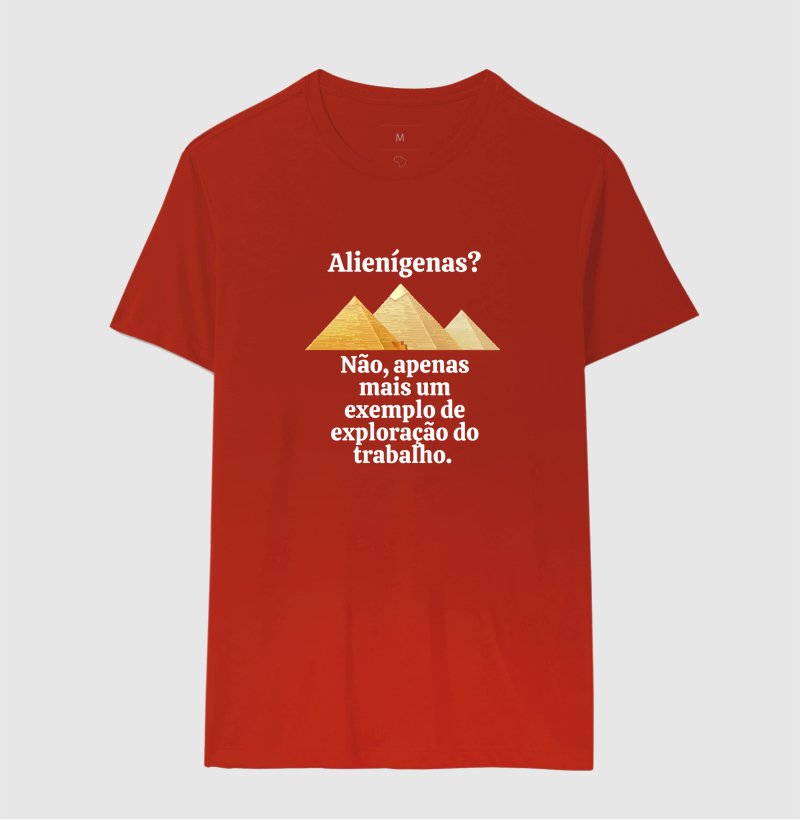 Camiseta - Construção das pirâmides