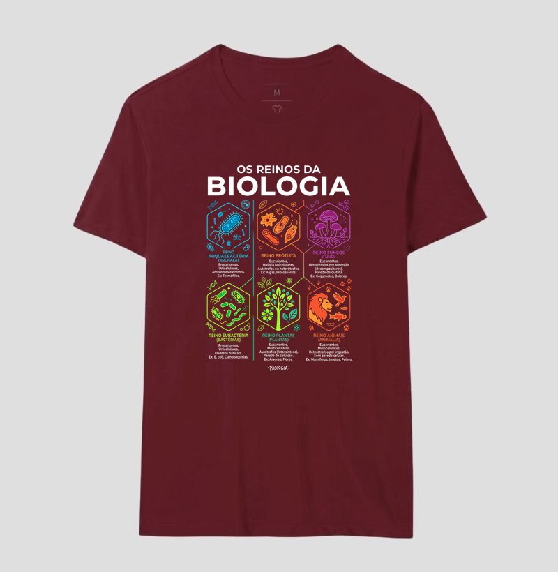 Camiseta - Os Reinos da Biologia