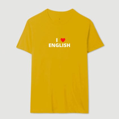 Camiseta - I love english - eu amo inglês