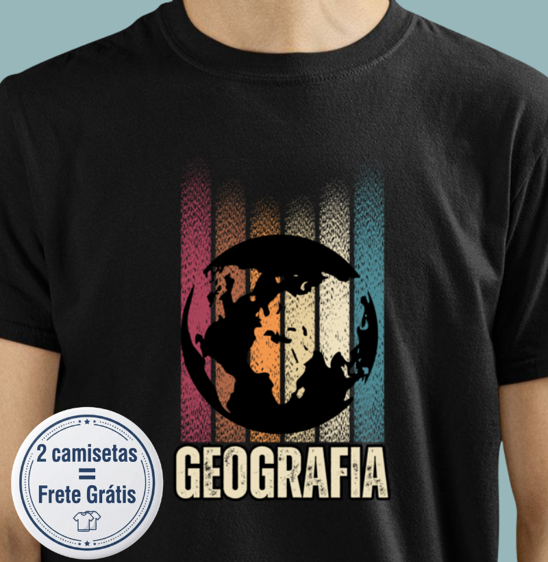Camiseta - Geografia Estilo Retrô