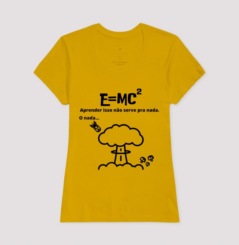 Camiseta - Equação de Einstein Bomba Atômica