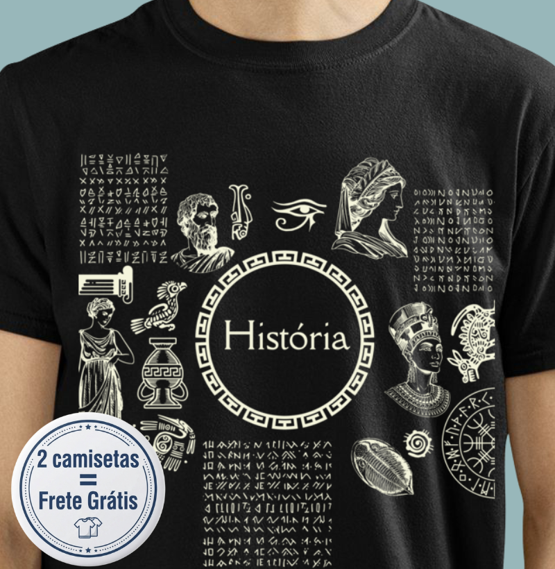 Camiseta - História Arqueologia