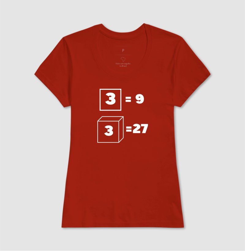 Camiseta - 3 ao Cubo e 3 ao Quadrado