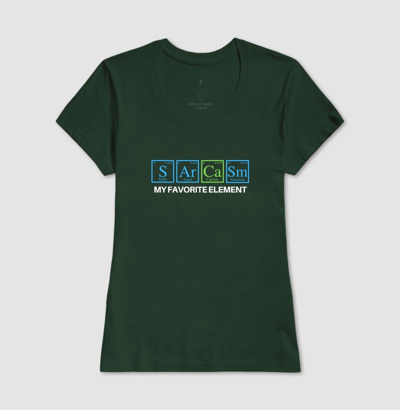 Camiseta - Sarcasm elementos inglês
