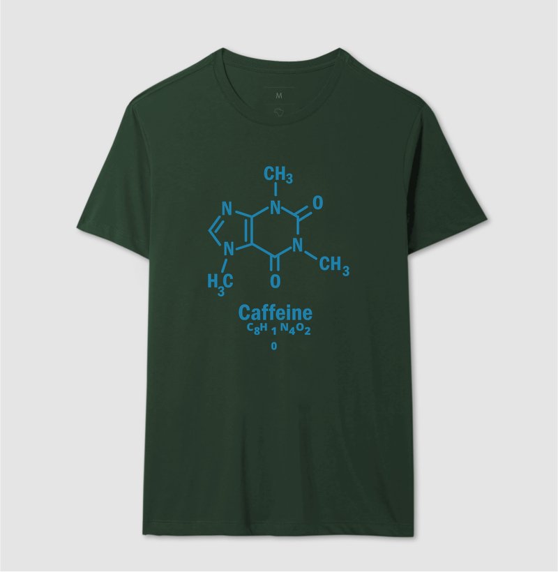 Camiseta - Fórmula química do Café