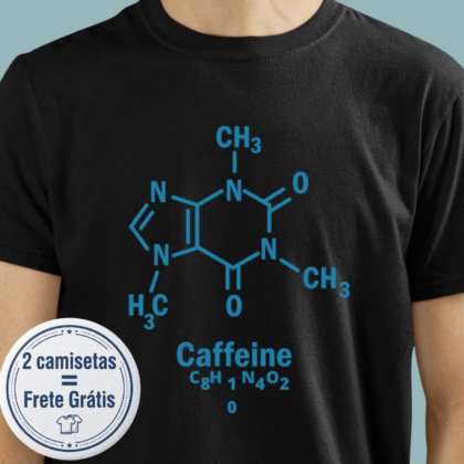 Camiseta - Fórmula química do Café