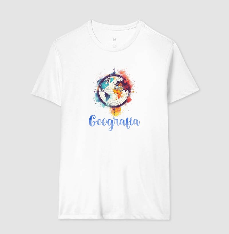 Camiseta - Geografia Globo Colorido
