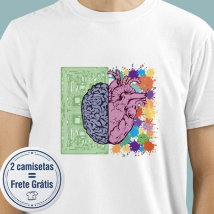 Camiseta - Cérebro x Coração