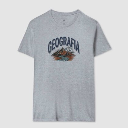 Camiseta - Geografia, montanha e bússola