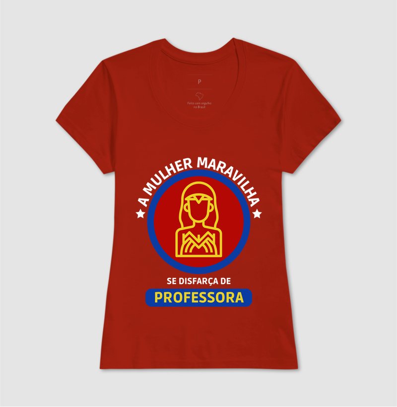 Camiseta - A mulher maravilha se disfarça de professora