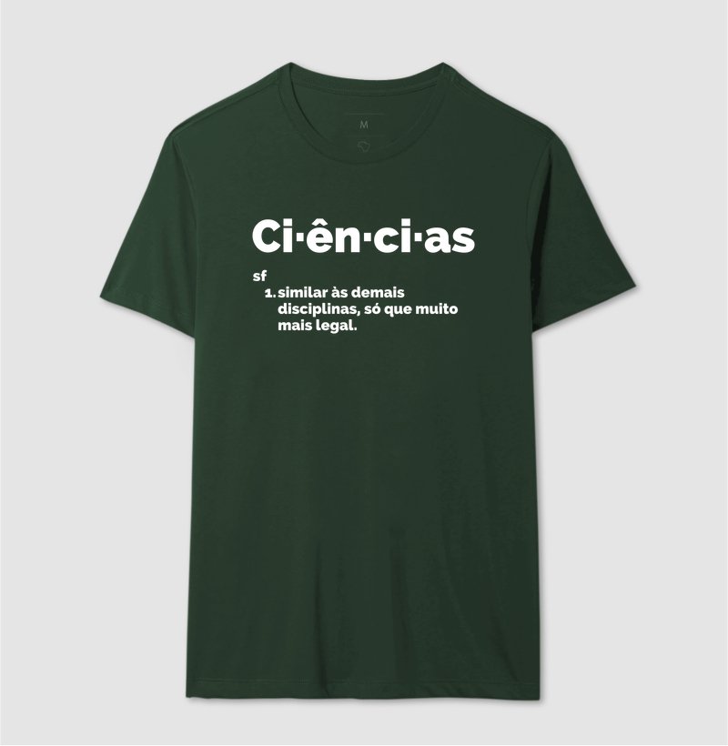Camiseta - Verbete Ciências